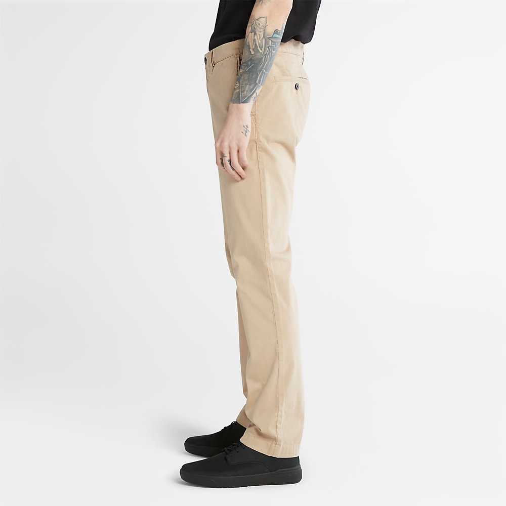 Beige Men's Timberland Anti-odour Ultra-stretchs Pants | Israel-3876490