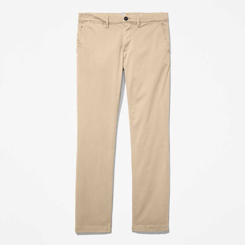 Beige Men's Timberland Anti-odour Ultra-stretchs Pants | Israel-3876490