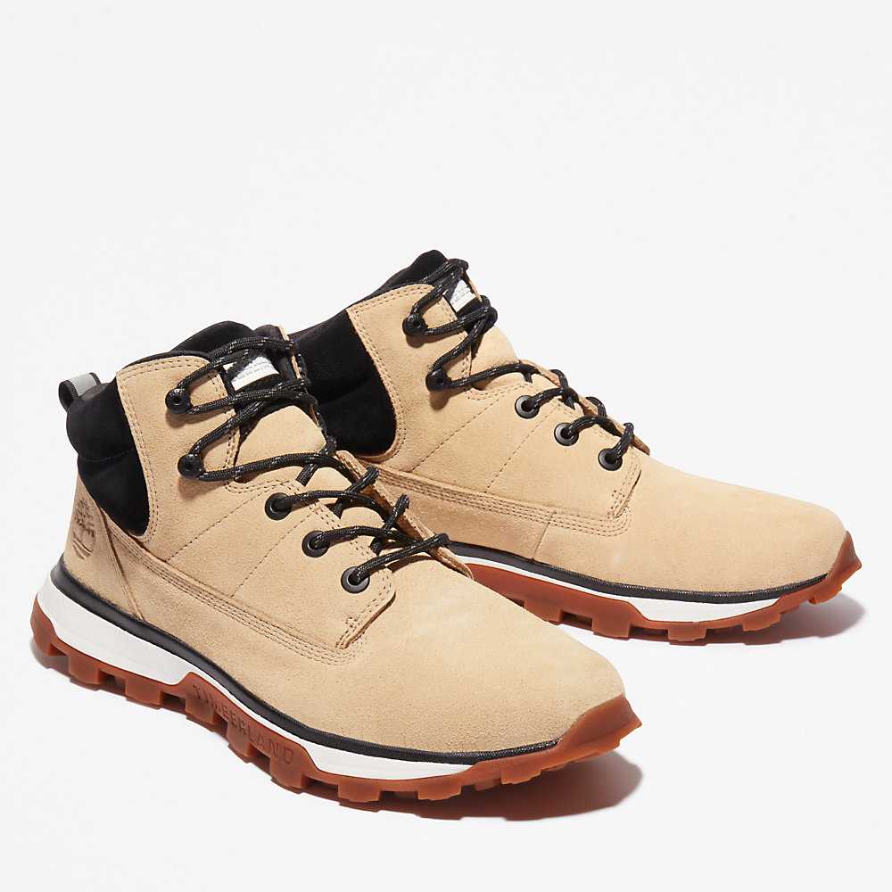 Beige Men's Timberland Treeline Chukka Boots | Israel-9425167