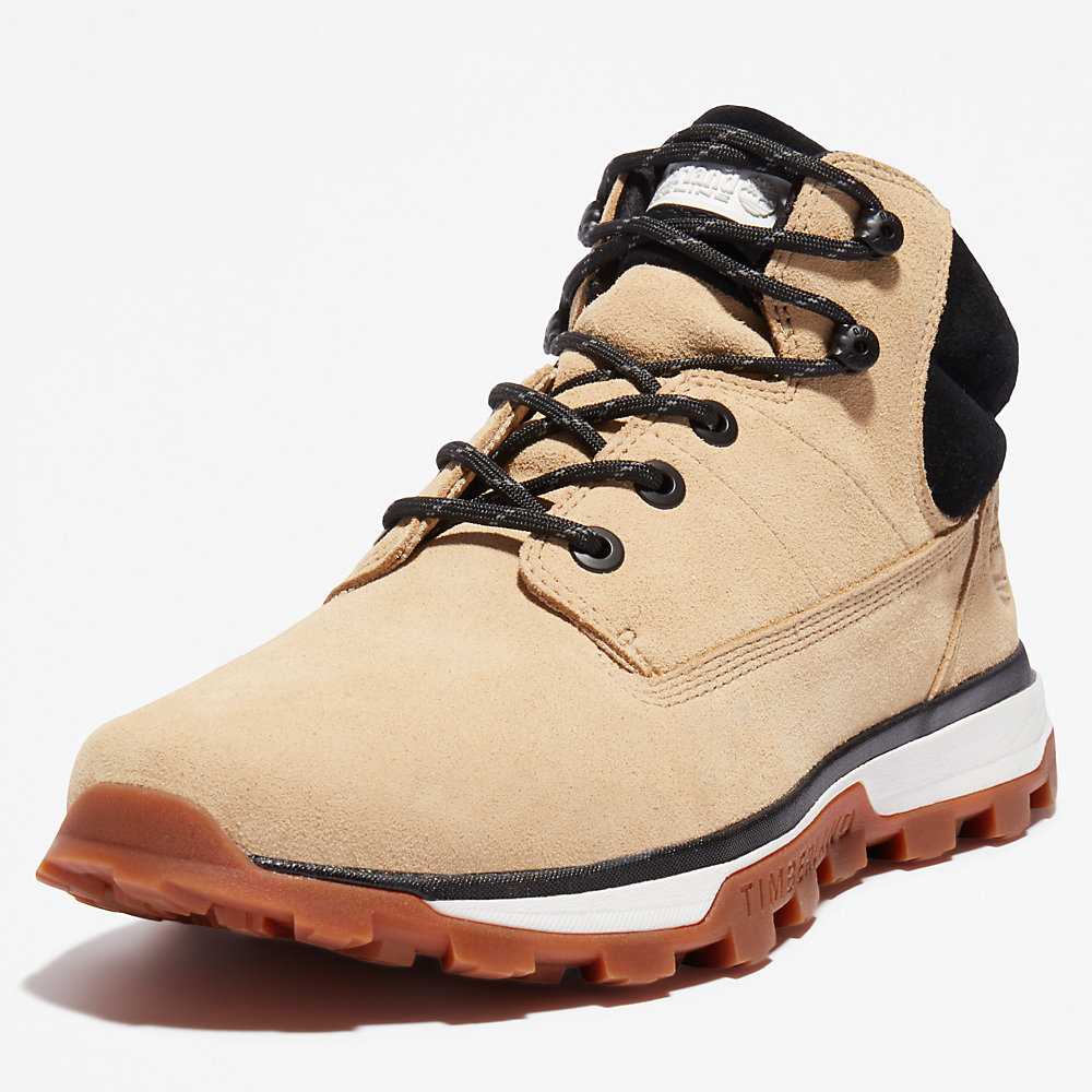 Beige Men's Timberland Treeline Chukka Boots | Israel-9425167