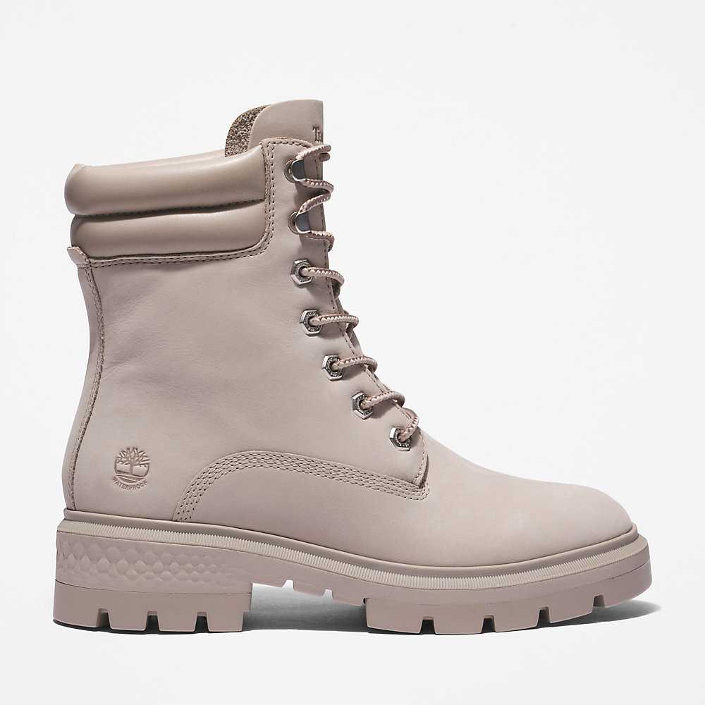 Beige Women\'s Timberland Cortina Valley Waterproof Boots | Israel-1253807