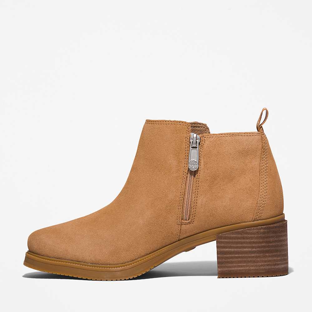 Beige Women's Timberland Dalston Vibe Booties | Israel-0321845