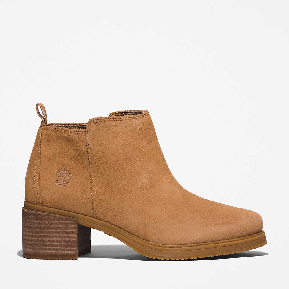 Beige Women\'s Timberland Dalston Vibe Booties | Israel-0321845