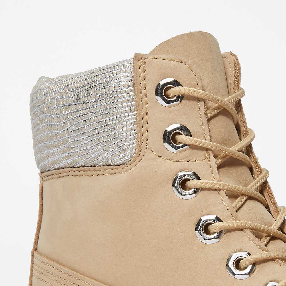 Beige Women's Timberland Premium® 6 Inch Waterproof Boots | Israel-4603157