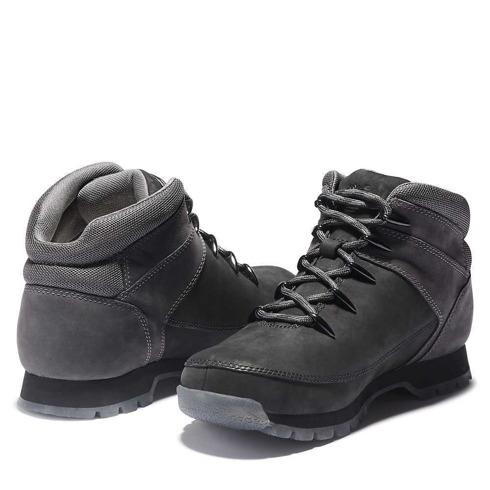 Black/Grey Men's Timberland Euro Sprint Hiking Boots | Israel-8921347