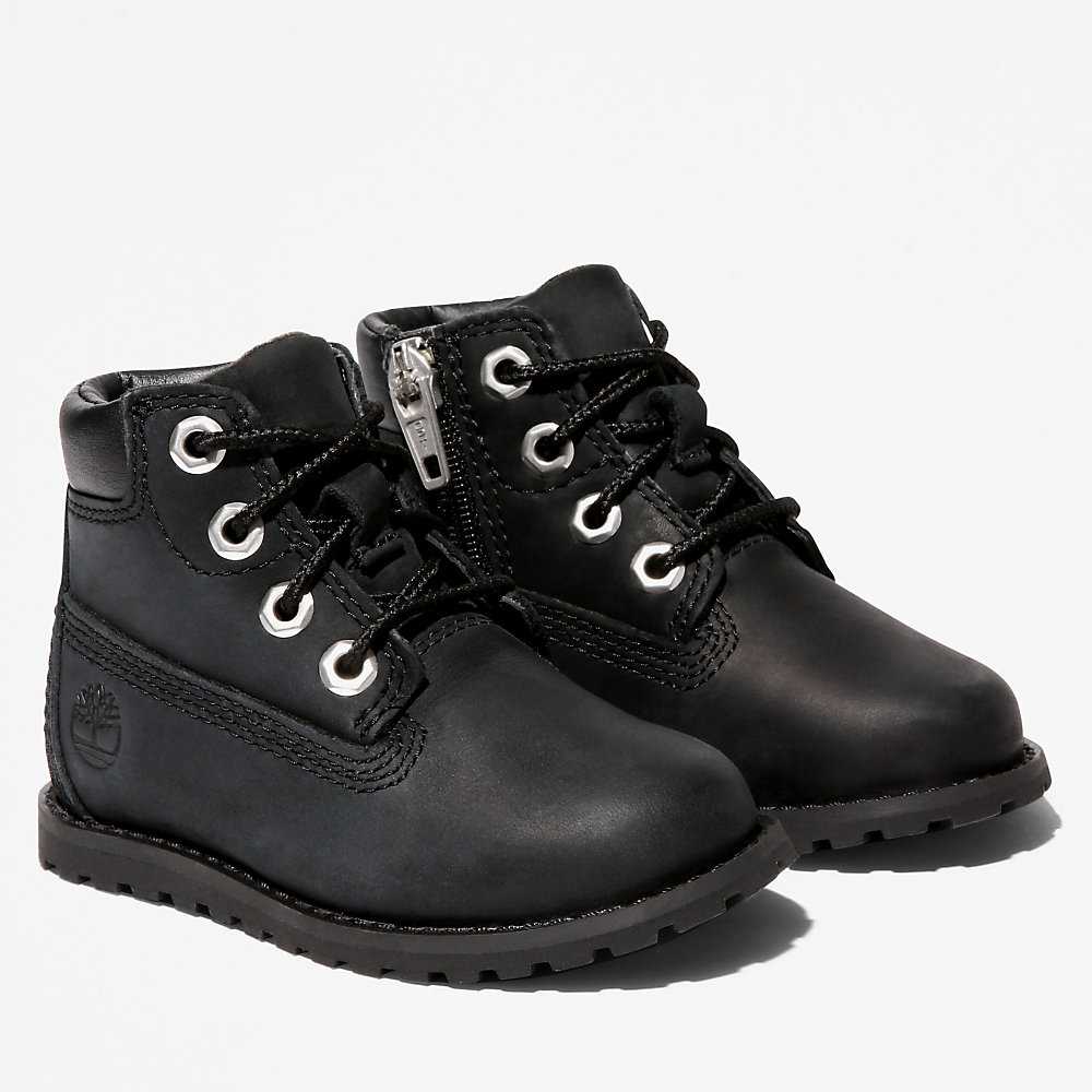 Black Kids' Timberland Pokey Pine 6-Inch Waterproof Boots | Israel-4219646