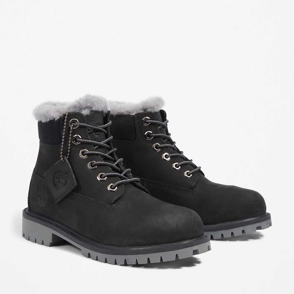 Black Kids' Timberland Premium® 6 Inch Winter Boots | Israel-4219514