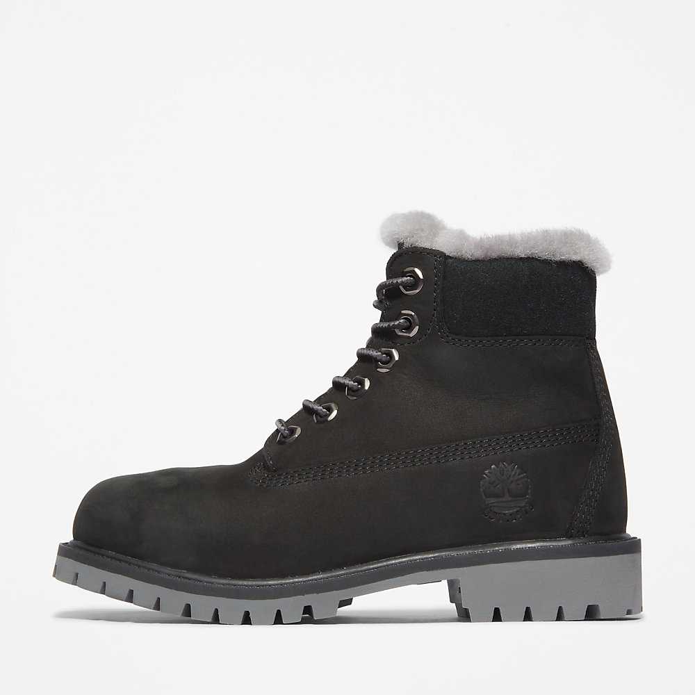 Black Kids' Timberland Premium® 6 Inch Winter Boots | Israel-4219514