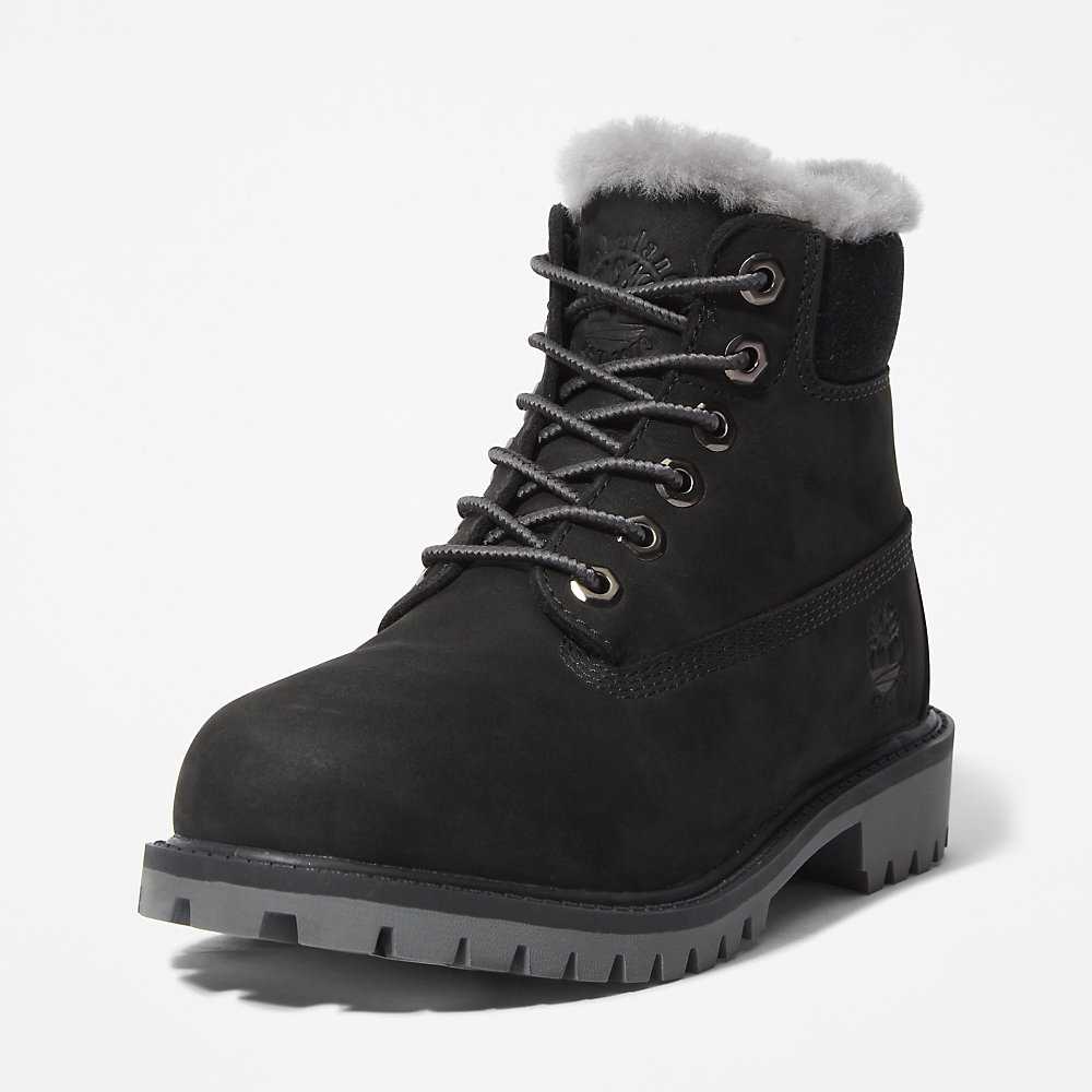 Black Kids' Timberland Premium® 6 Inch Winter Boots | Israel-4219514