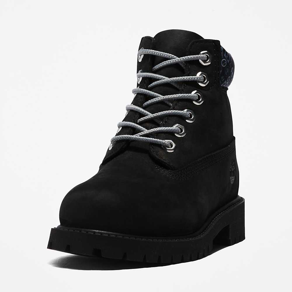 Black Kids' Timberland Premium® 6 Inch Waterproof Boots | Israel-4219559