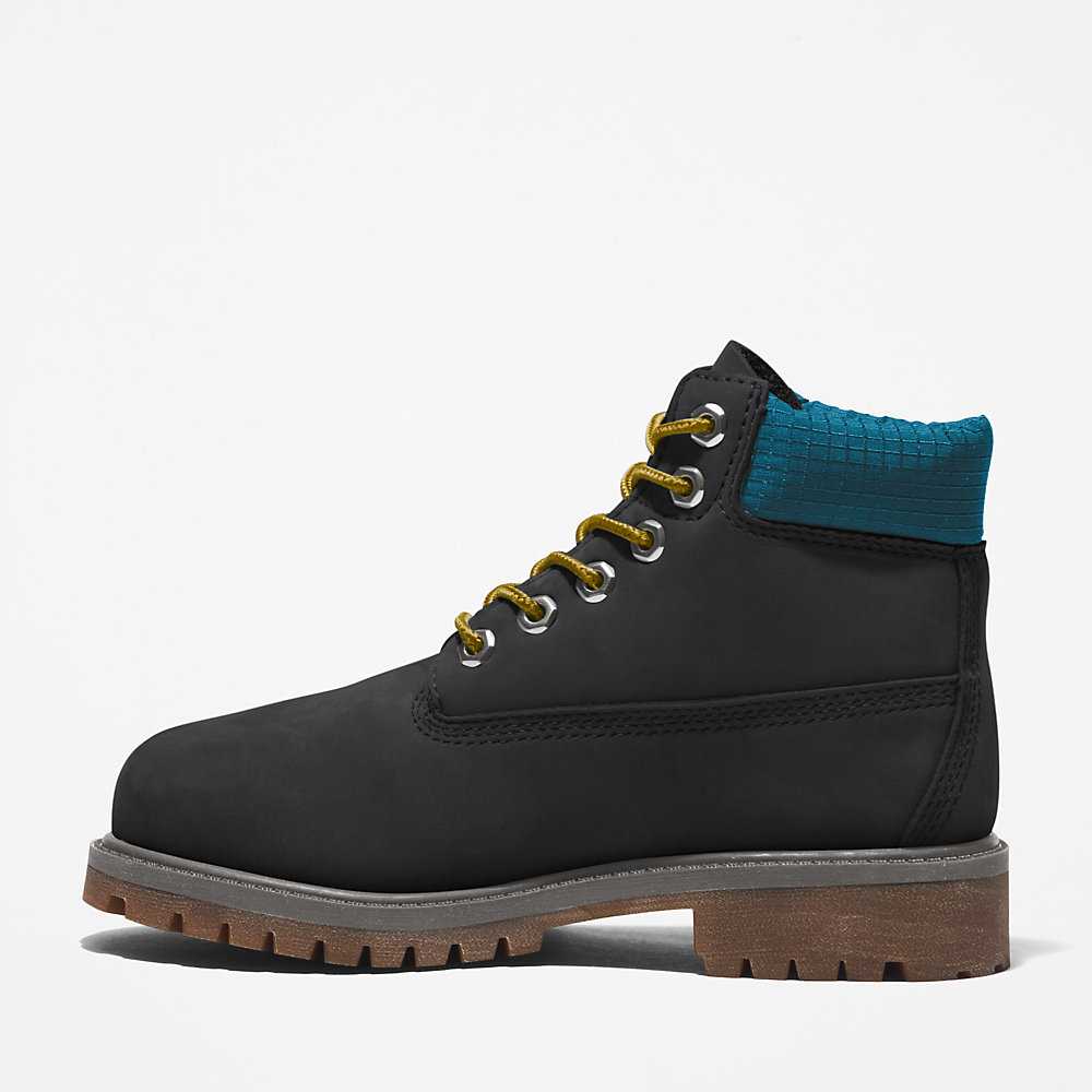 Black Kids' Timberland Premium® 6 Inch Waterproof Boots | Israel-4219589