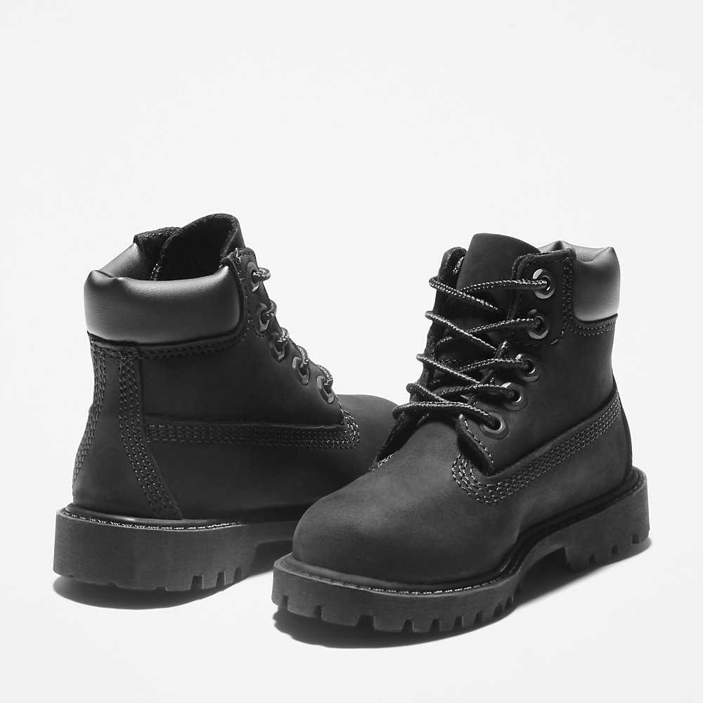 Black Kids' Timberland Premium® 6 Inch Waterproof Boots | Israel-4219604