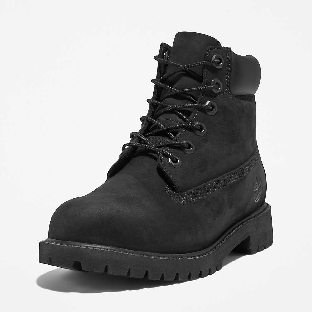 Black Kids' Timberland Premium® 6 Inch Waterproof Boots | Israel-4219605