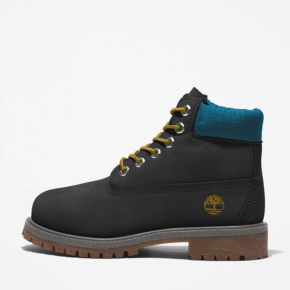 Black Kids' Timberland Premium® 6 Inch Waterproof Boots | Israel-4219615