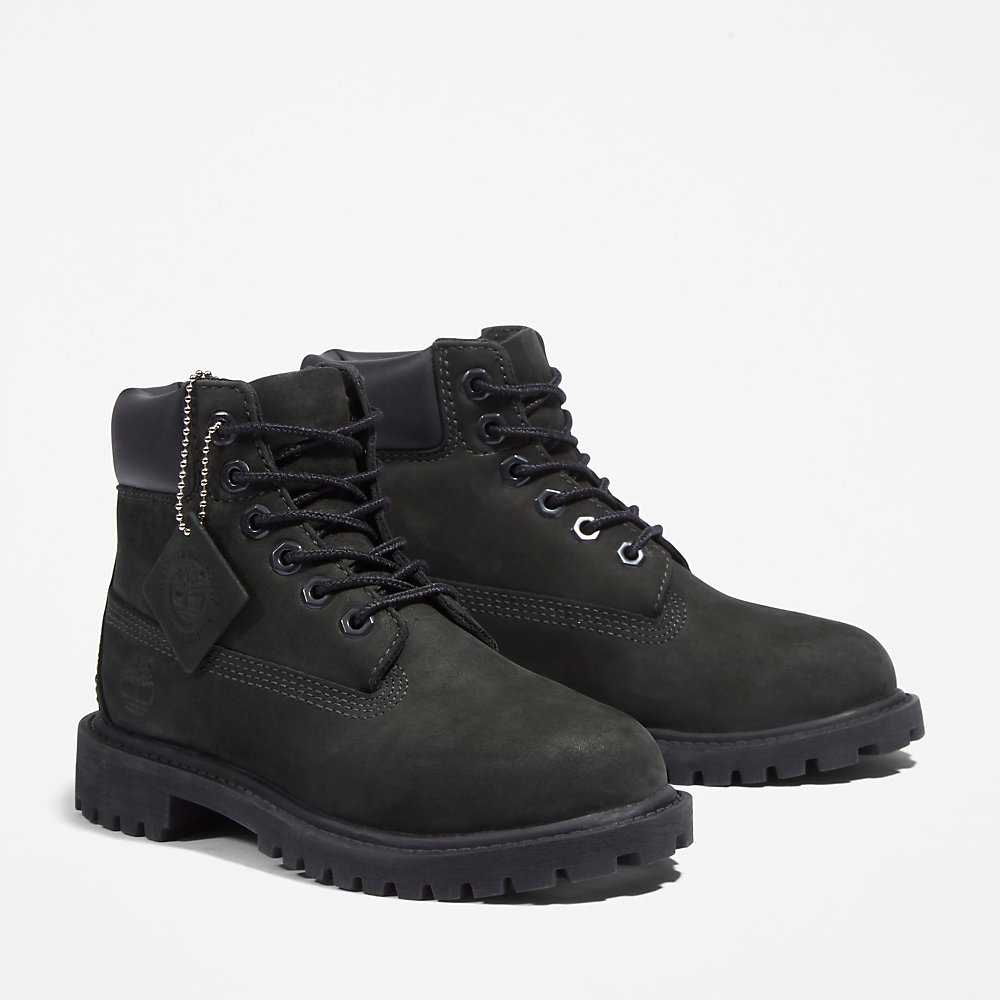 Black Kids' Timberland Premium® 6 Inch Waterproof Boots | Israel-4219637