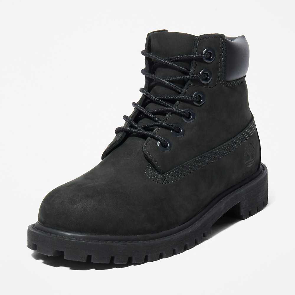 Black Kids' Timberland Premium® 6 Inch Waterproof Boots | Israel-4219637