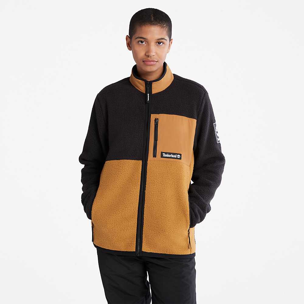 Black Men's Timberland All Gender Outdoor Archive Fleece Jackets | Israel-0273198