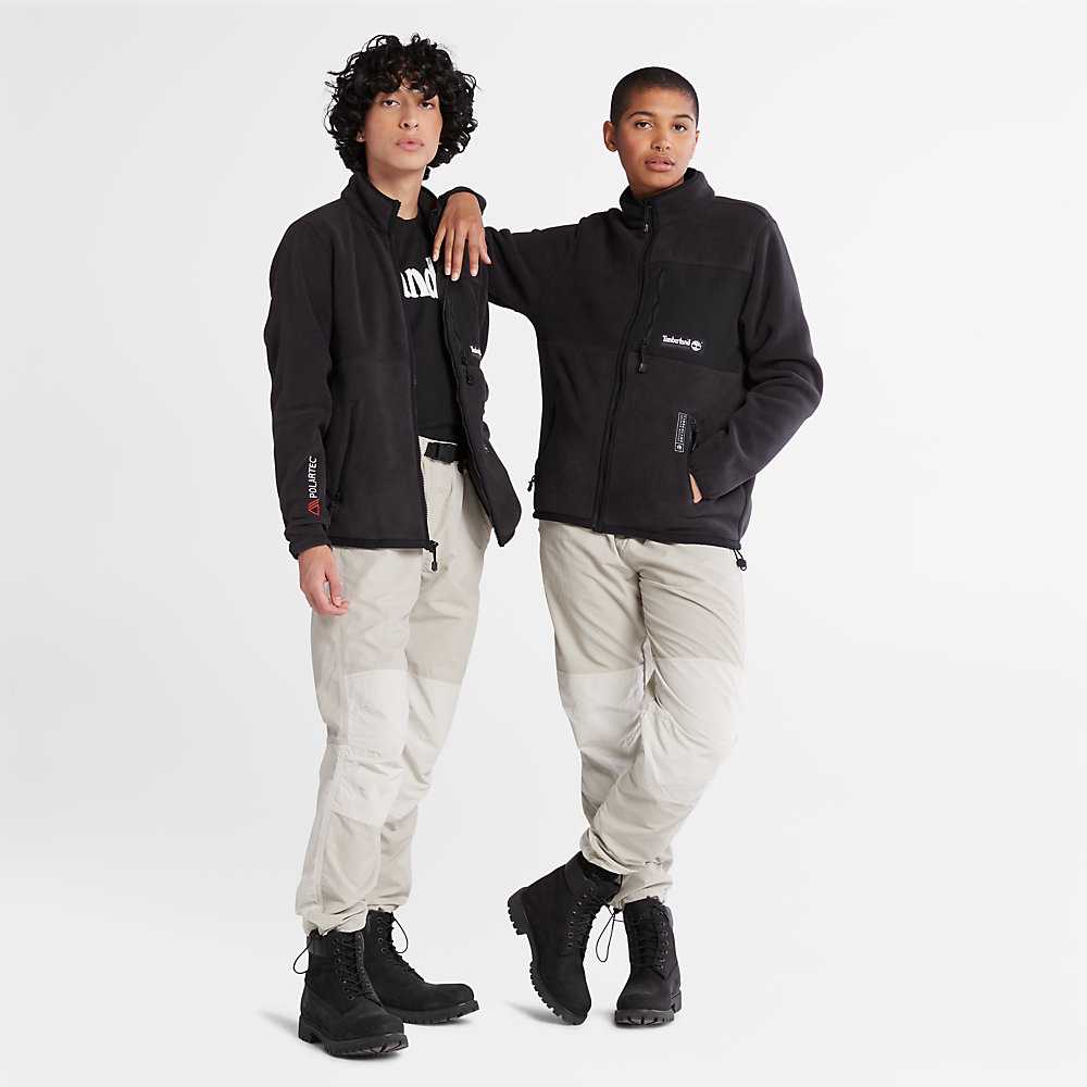 Black Men's Timberland All Gender Polartec® Fleece Jackets | Israel-0185394