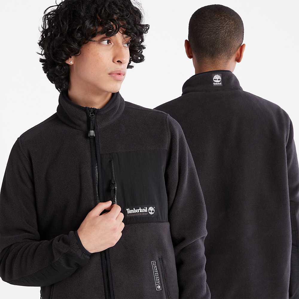 Black Men's Timberland All Gender Polartec® Fleece Jackets | Israel-0185394