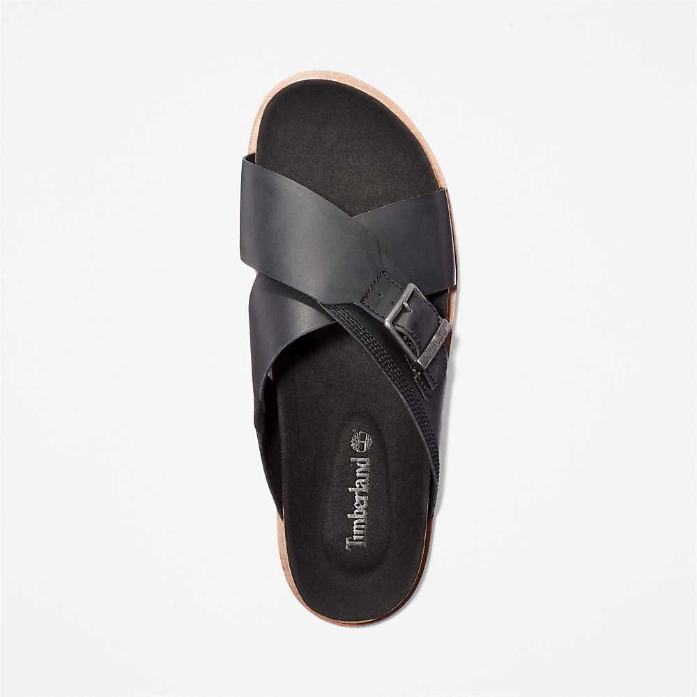 Black Men's Timberland Amalfi Vibes Slides | Israel-9648371