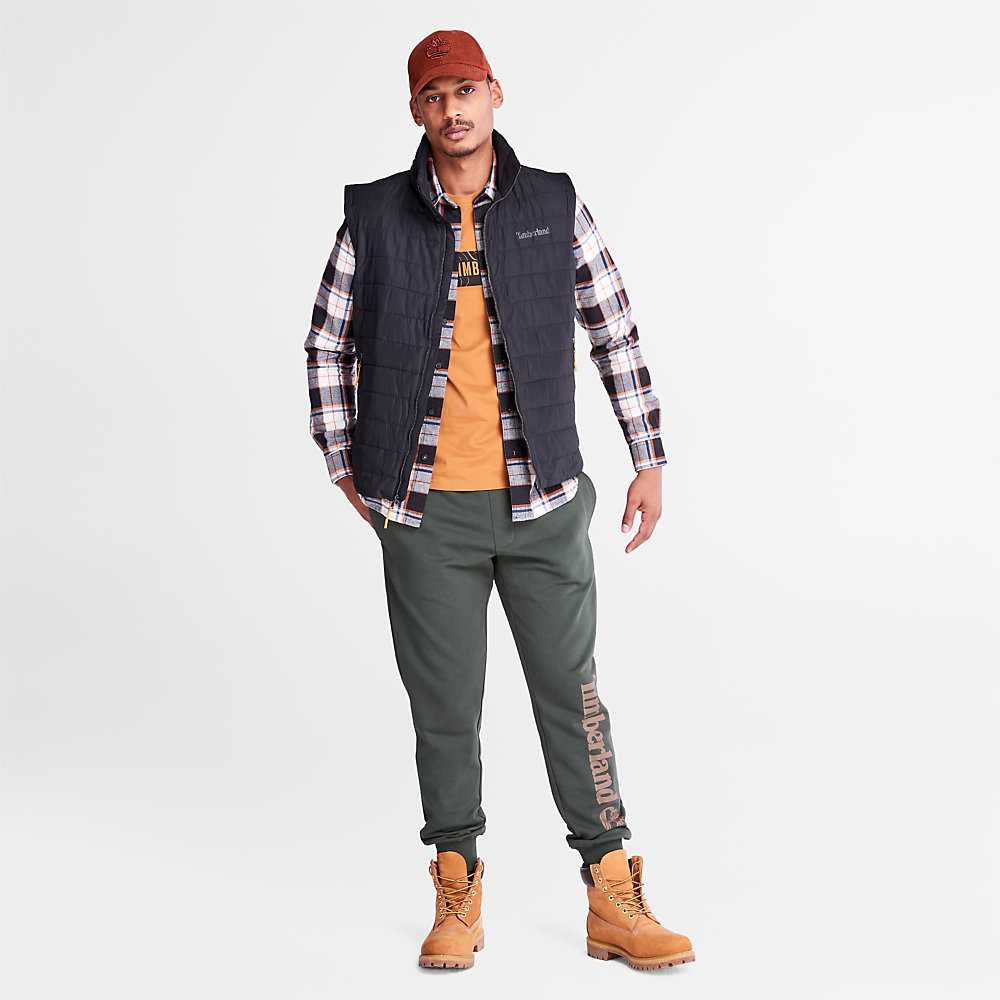 Black Men's Timberland Axis Peak Vest | Israel-7853619