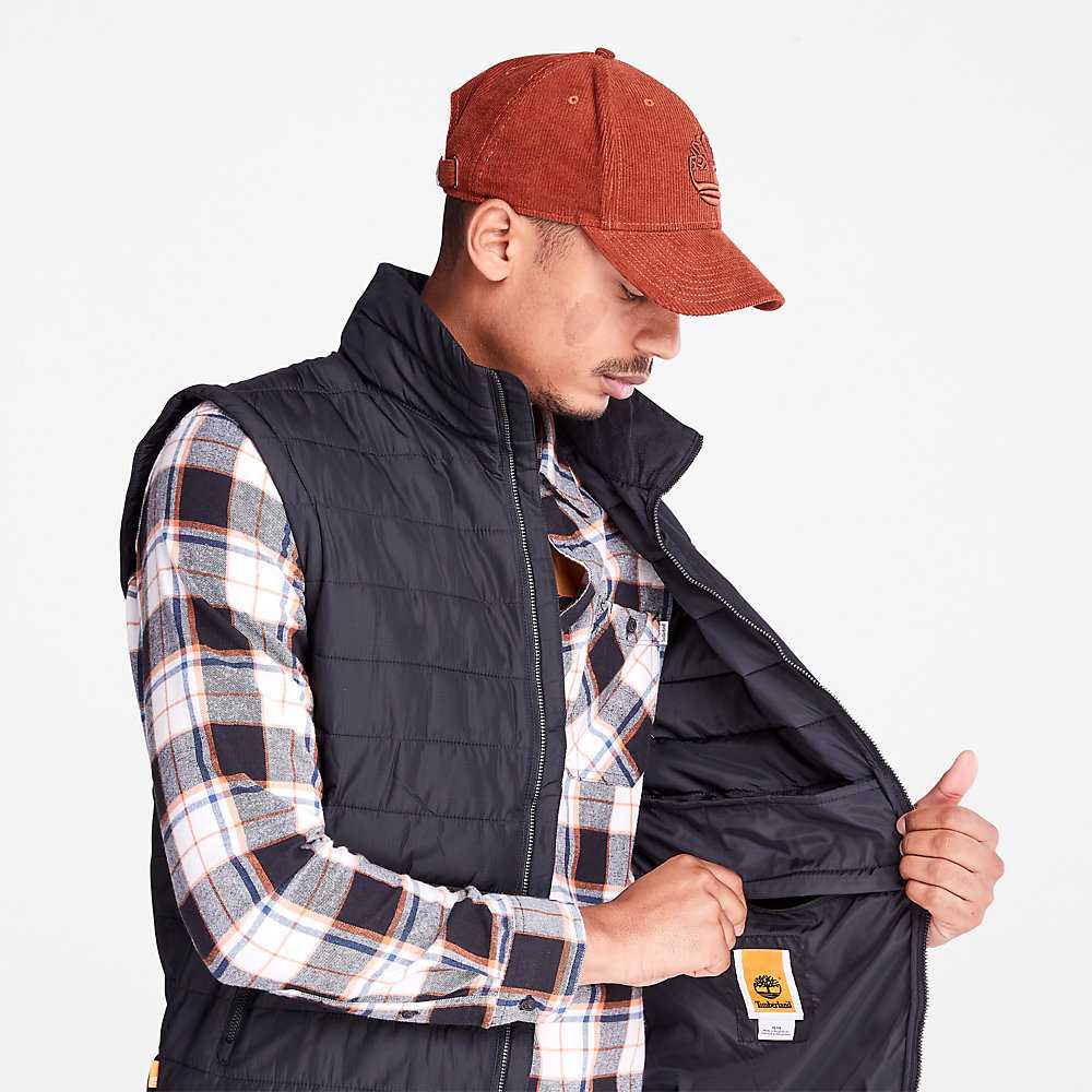 Black Men's Timberland Axis Peak Vest | Israel-7853619