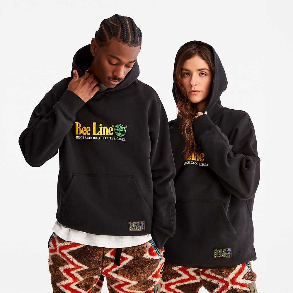 Black Men\'s Timberland Bee Line x Timberland® Hoodie | Israel-9263750