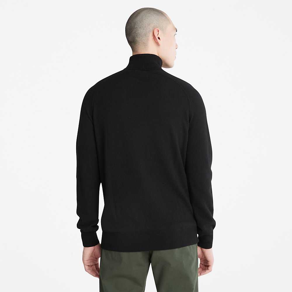 Black Men's Timberland Cashmere-Blend Sweatshirt | Israel-3546281