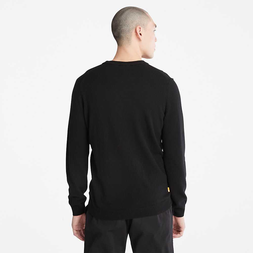 Black Men's Timberland Cohas Sweaters | Israel-6713952