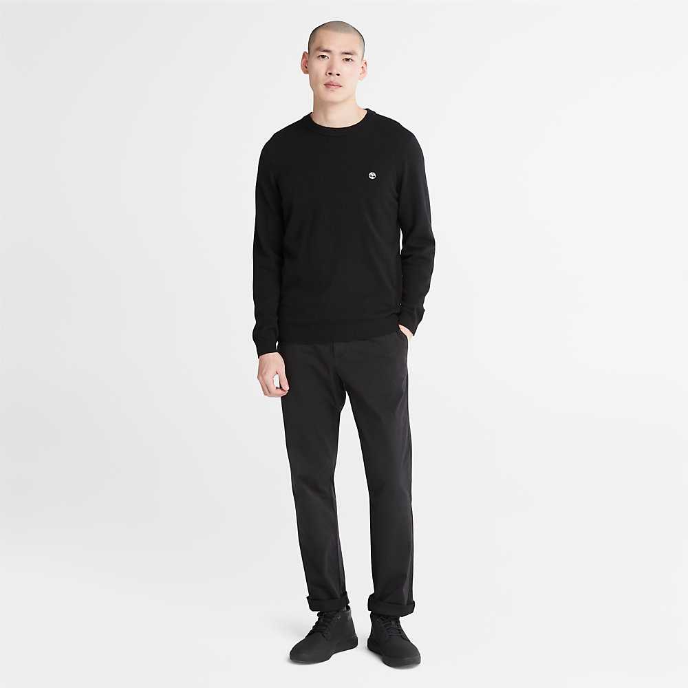 Black Men's Timberland Cohas Sweaters | Israel-6713952