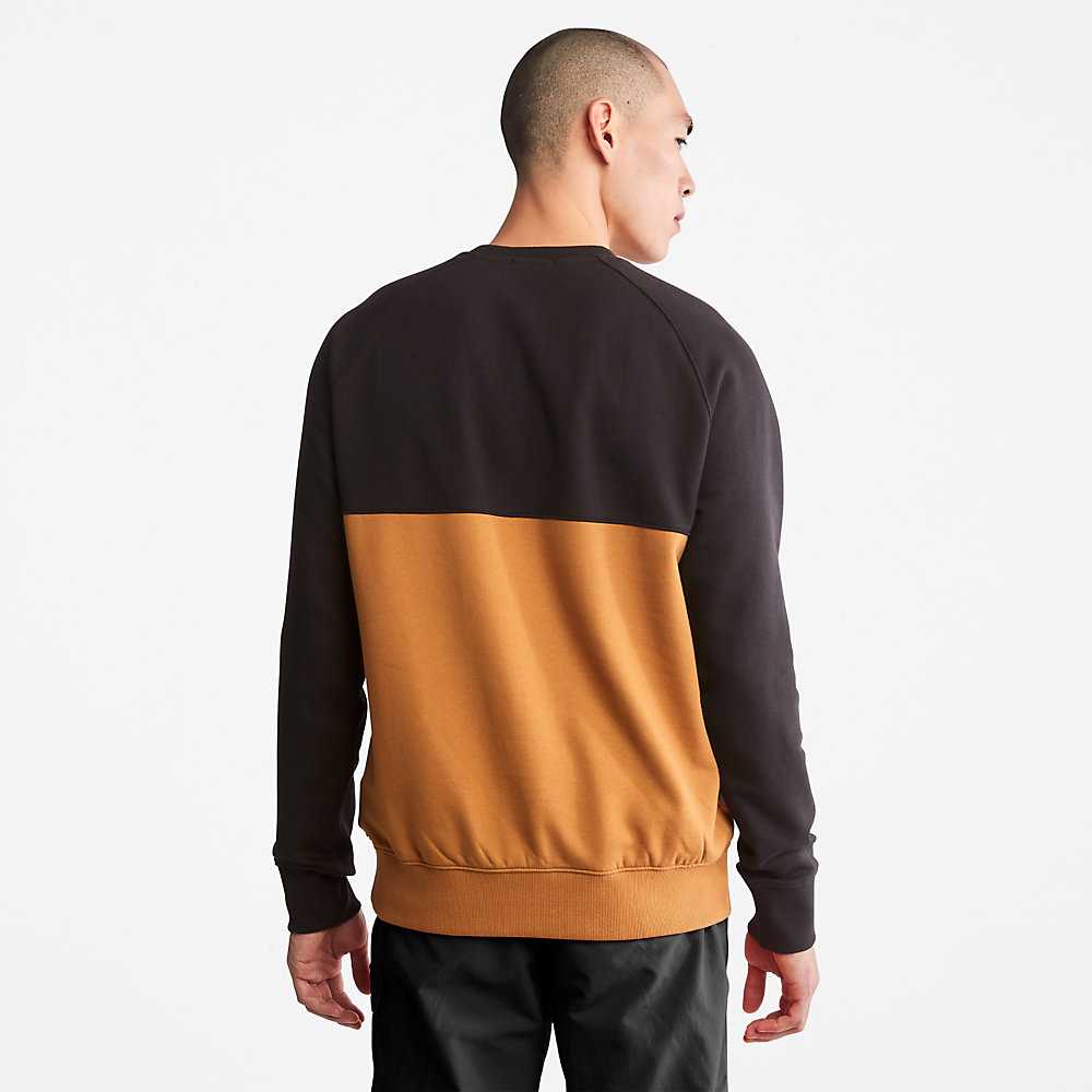 Black Men's Timberland Cut-and-Sew Sweatshirt | Israel-6475013