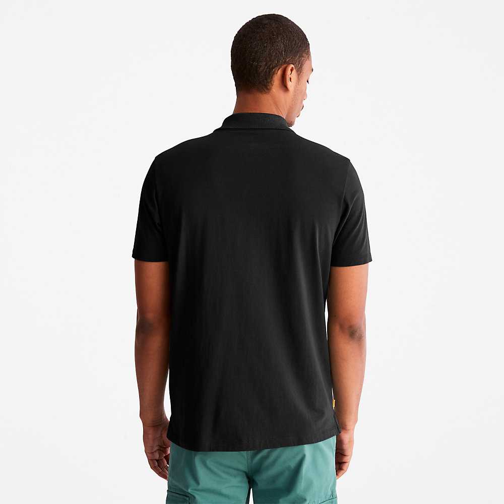 Black Men's Timberland Earthkeepers Polo Shirts | Israel-3290746