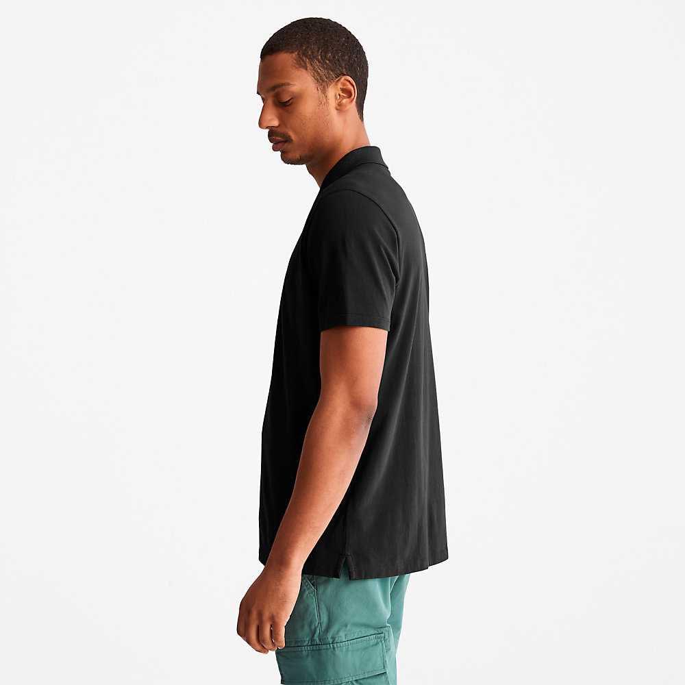 Black Men's Timberland Earthkeepers Polo Shirts | Israel-3290746