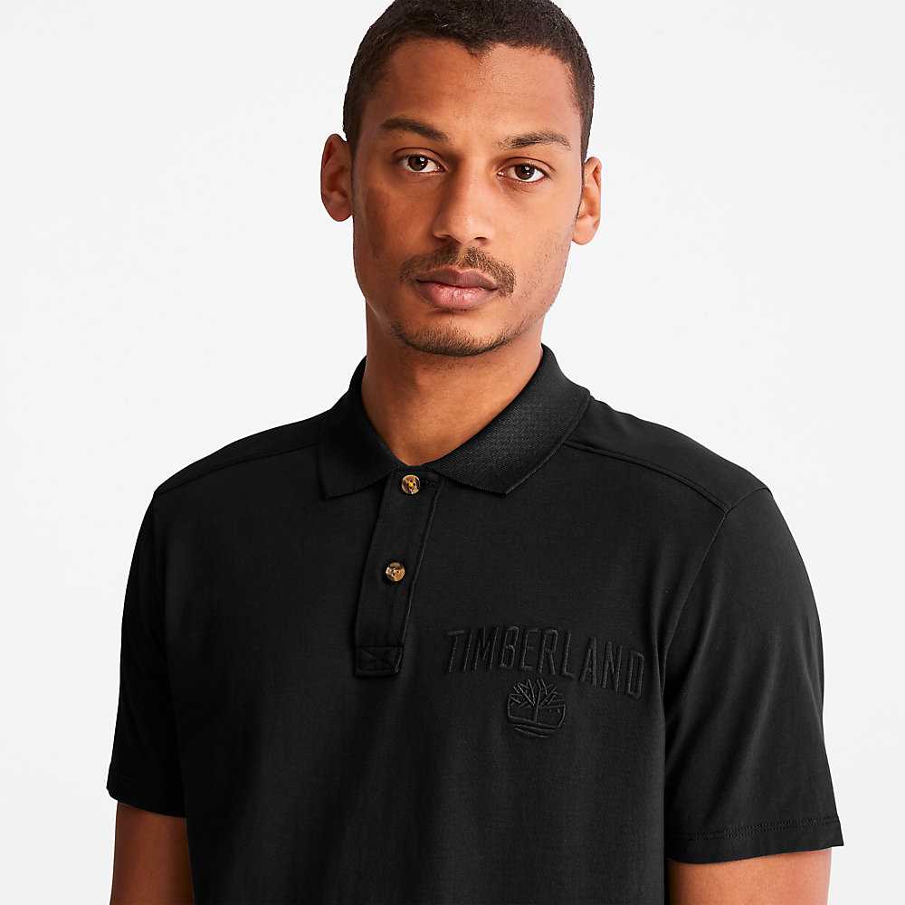 Black Men's Timberland Earthkeepers Polo Shirts | Israel-3290746