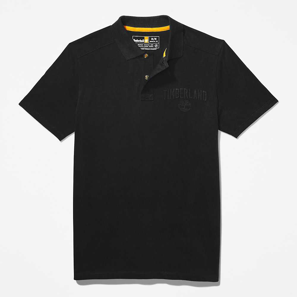 Black Men's Timberland Earthkeepers Polo Shirts | Israel-3290746