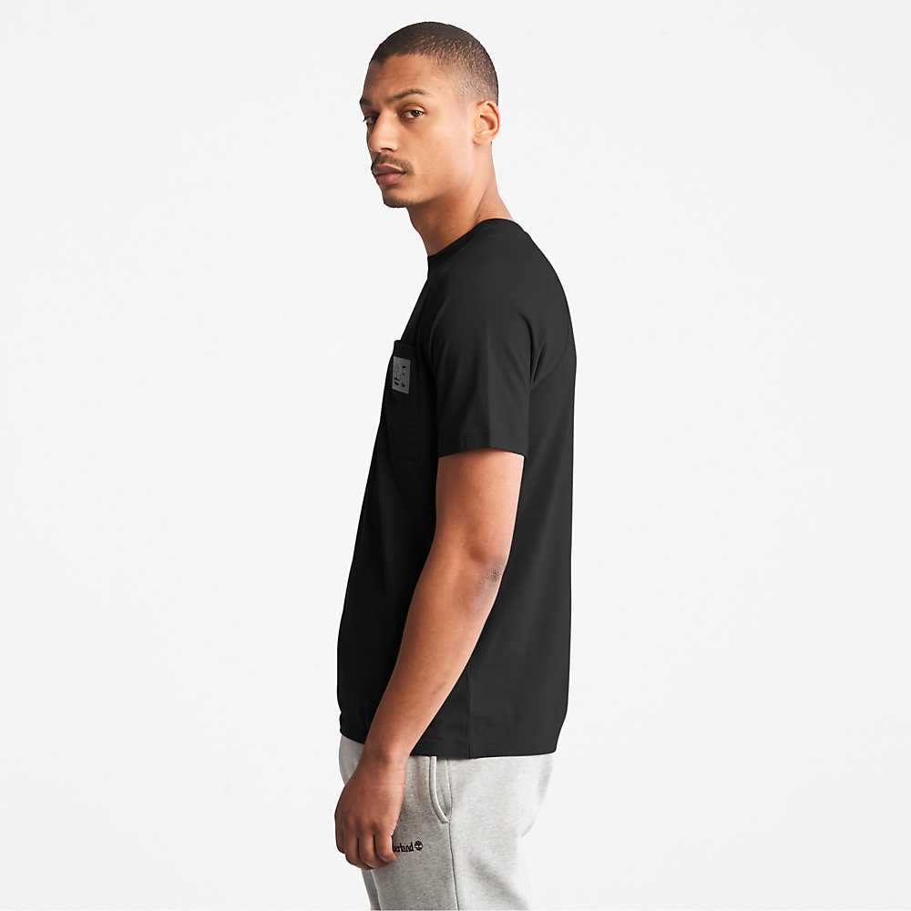 Black Men's Timberland Eco-Ready Supima® Cotton TimberFresh™ T Shirts | Israel-0143758