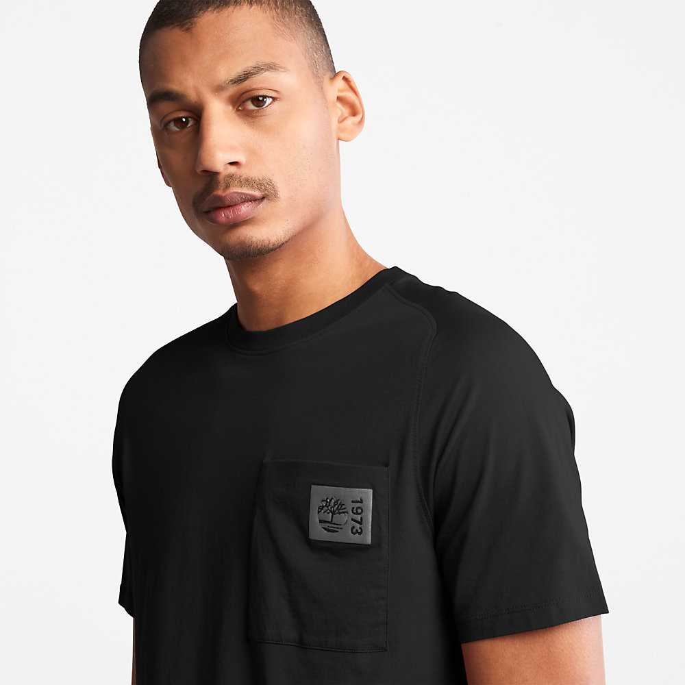 Black Men's Timberland Eco-Ready Supima® Cotton TimberFresh™ T Shirts | Israel-0143758