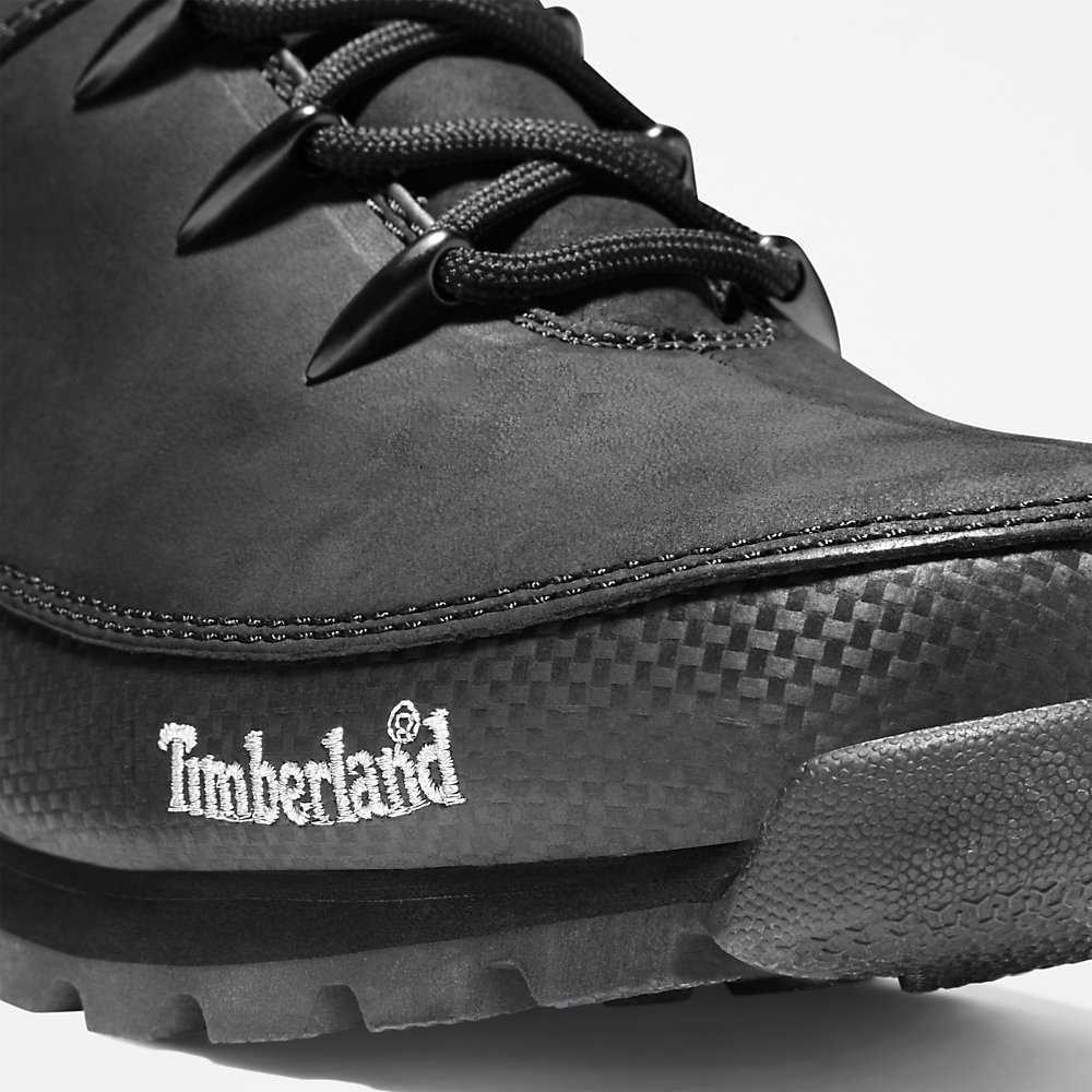 Black Men's Timberland Euro Sprint Mid Hiking Boots | Israel-4908563