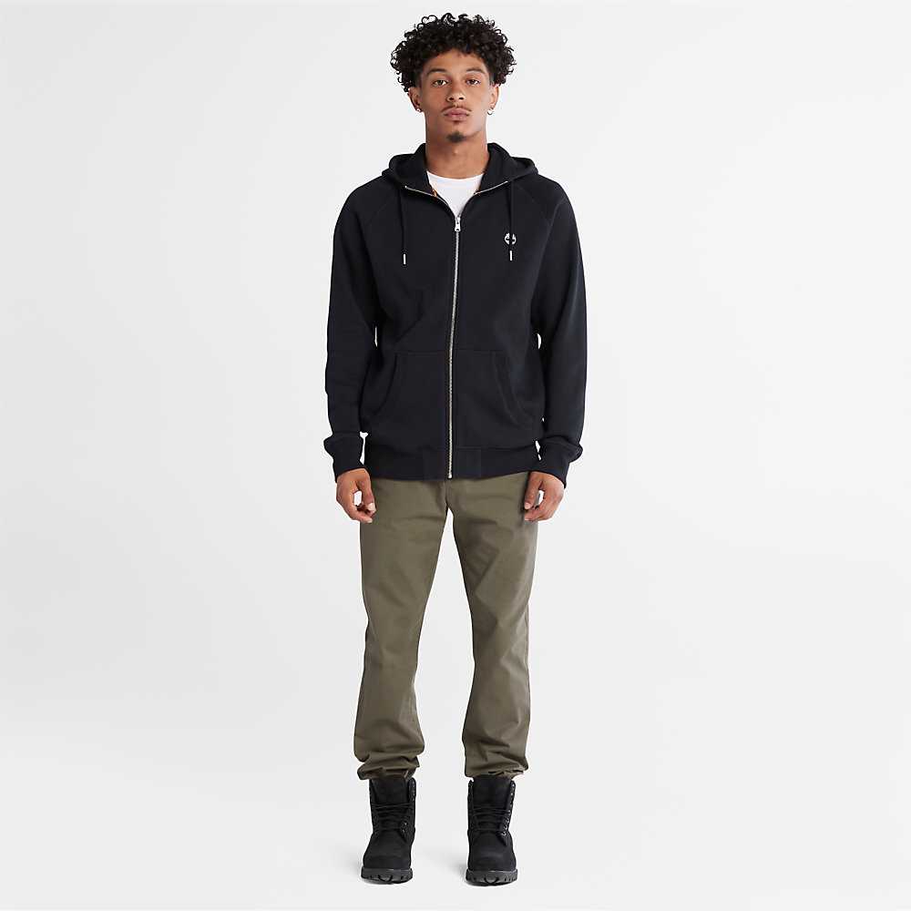 Black Men's Timberland Exeter River Hoodie | Israel-3527406