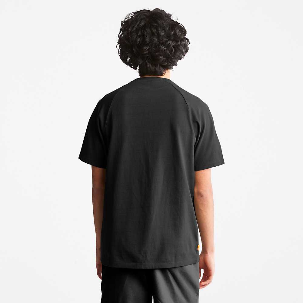 Black Men's Timberland Heavyweight T Shirts | Israel-3529608