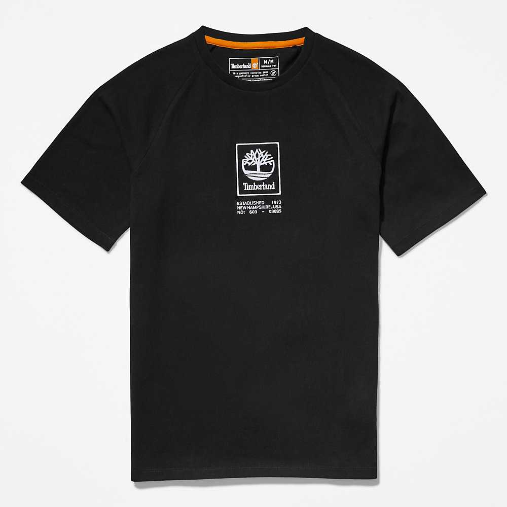 Black Men's Timberland Heavyweight T Shirts | Israel-3529608