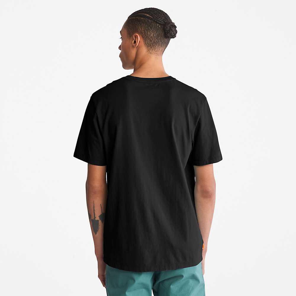 Black Men's Timberland Kennebec River T Shirts | Israel-5964801