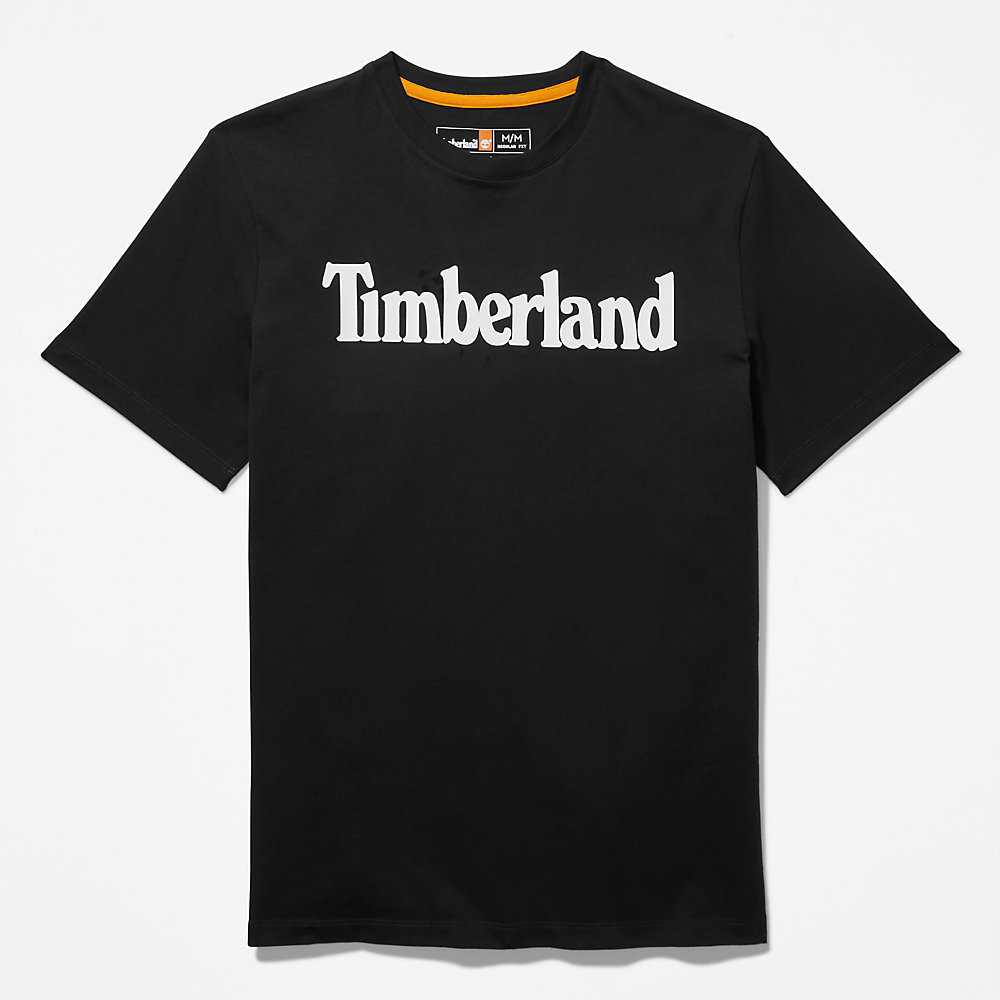 Black Men's Timberland Kennebec River T Shirts | Israel-5964801