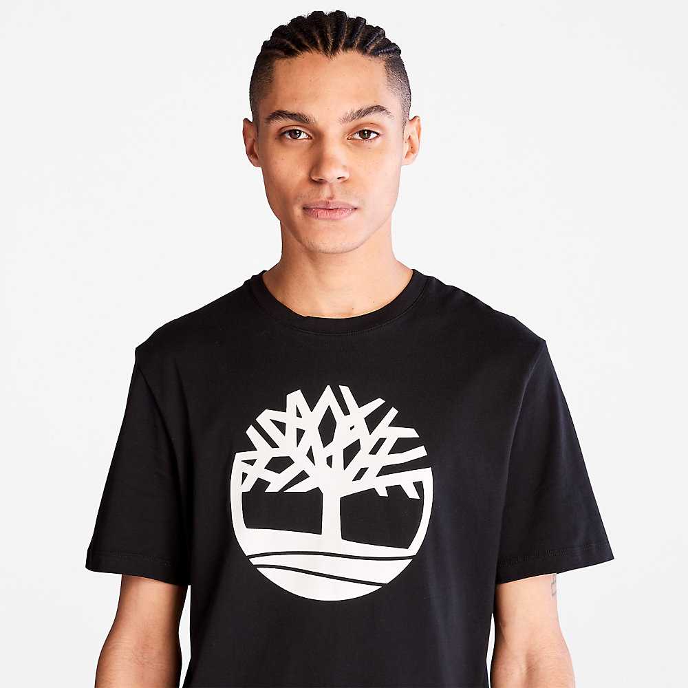 Black Men's Timberland Kennebec River T Shirts | Israel-9812706