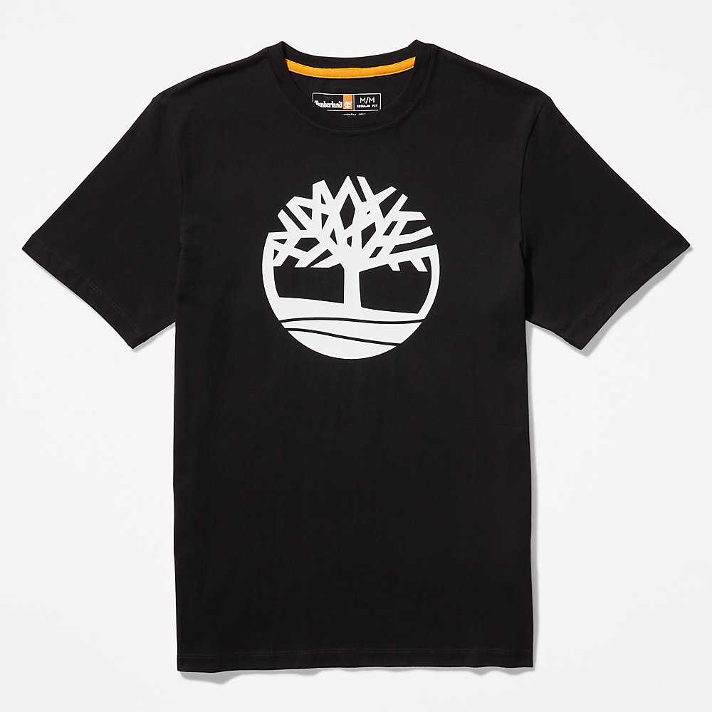 Black Men's Timberland Kennebec River T Shirts | Israel-9812706