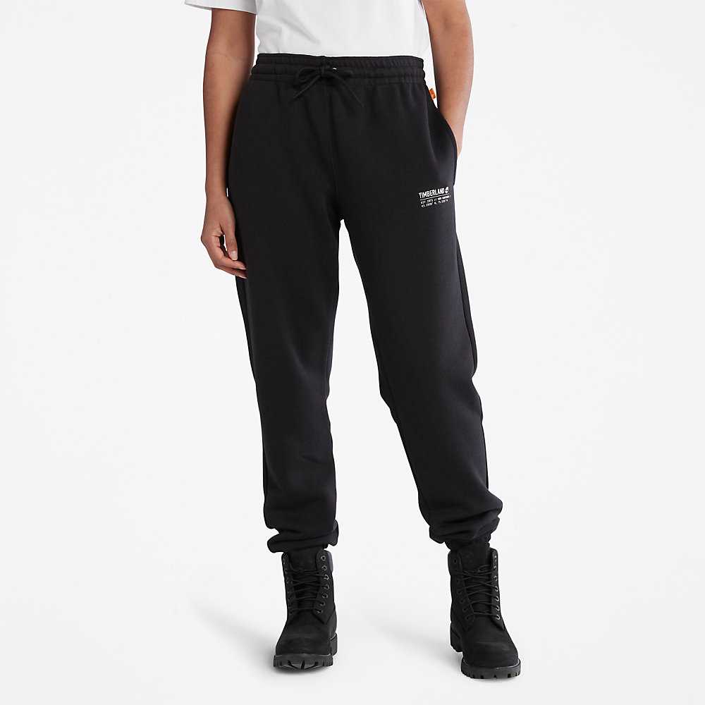 Black Men's Timberland Luxe Comfort Essentials Refibra™ Track Pants | Israel-5013496