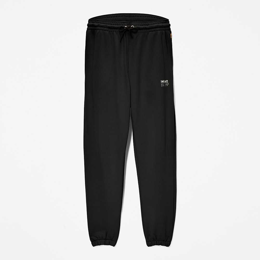 Black Men's Timberland Luxe Comfort Essentials Refibra™ Track Pants | Israel-5013496