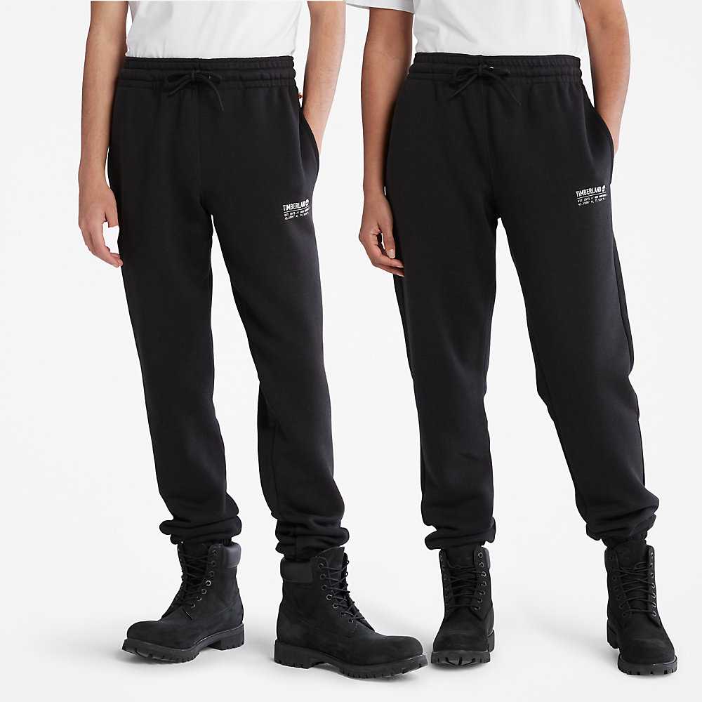 Black Men\'s Timberland Luxe Comfort Essentials Refibra™ Track Pants | Israel-5013496