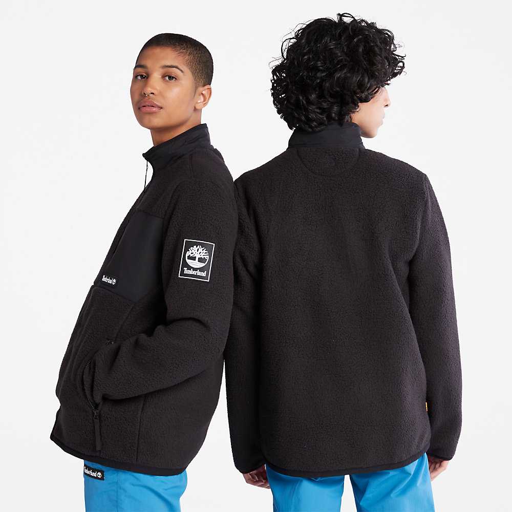 Black Men's Timberland Outdoor Archive Fleece Jackets | Israel-0761584