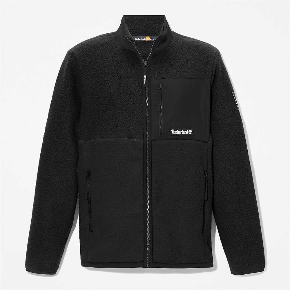 Black Men's Timberland Outdoor Archive Fleece Jackets | Israel-0761584